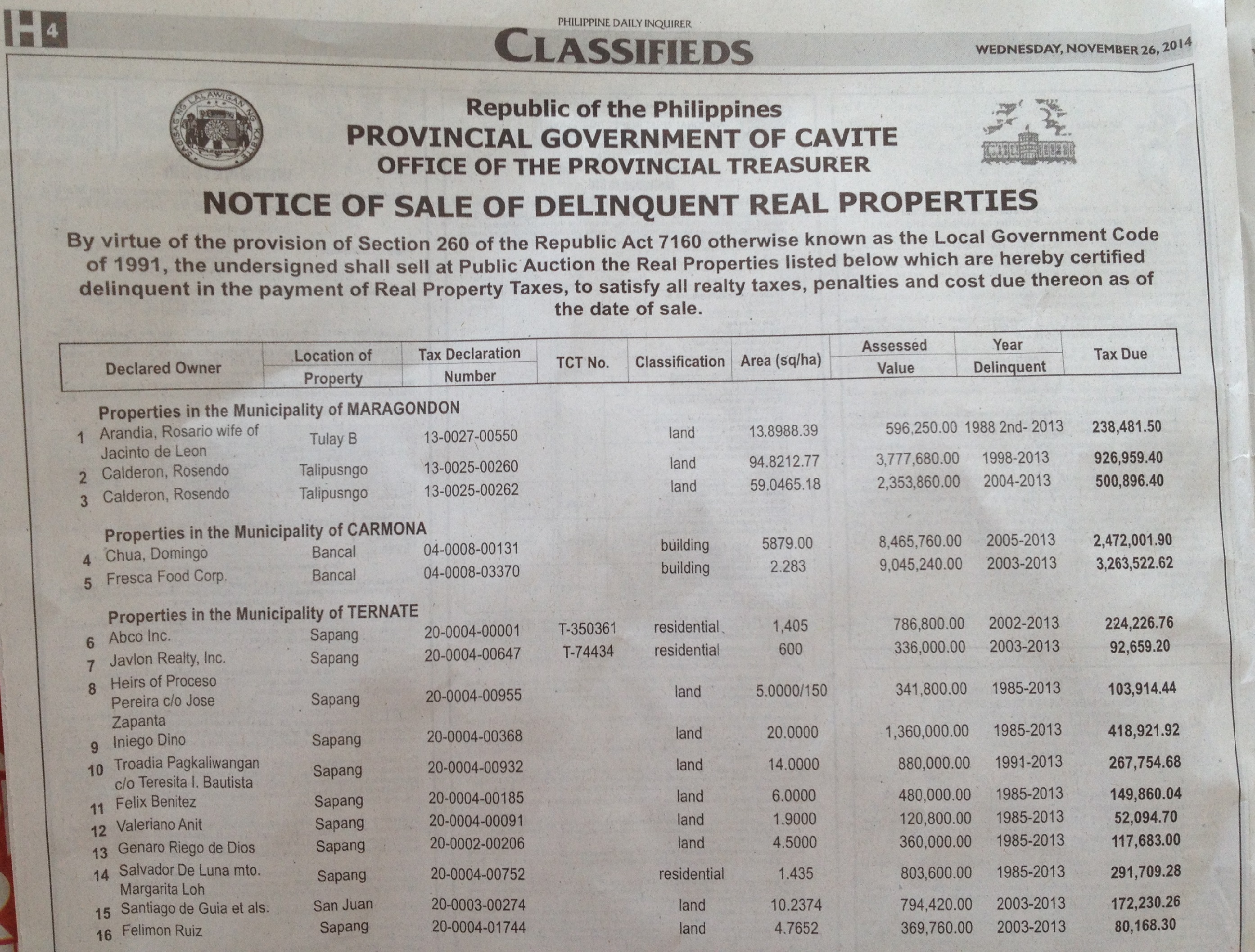 2nd Notice of TDP Auction in Province Cavite.jpg